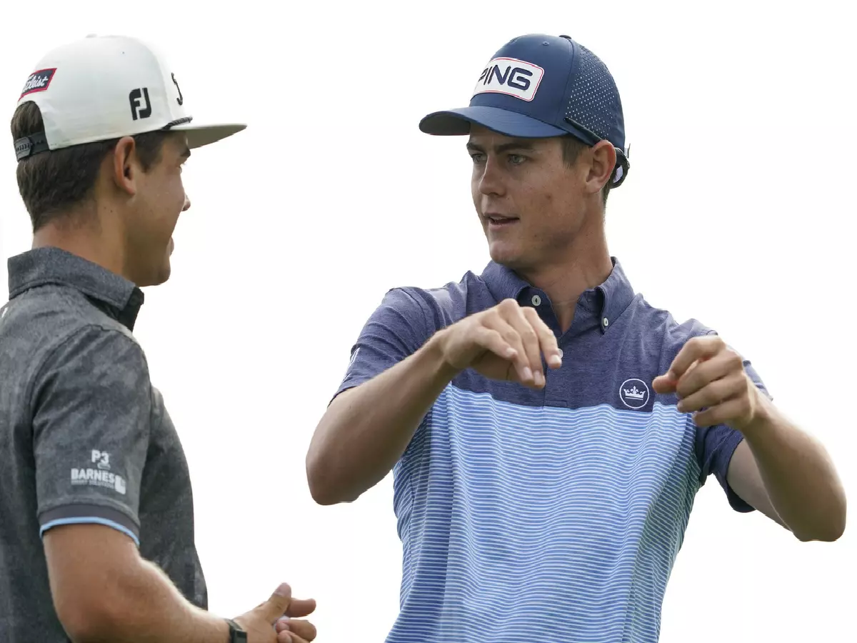 Garrick Higgo and Wilco Nienaber at the 2021 US Open