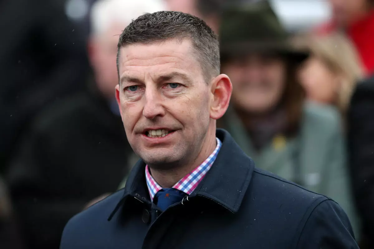 Trainer Gavin Cromwell after the Coral Welsh Grand National