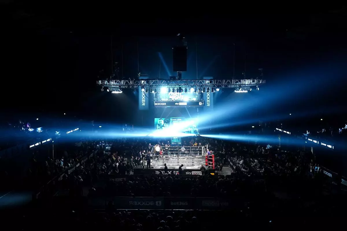 General view of the ring at the OVO Wembley Arena