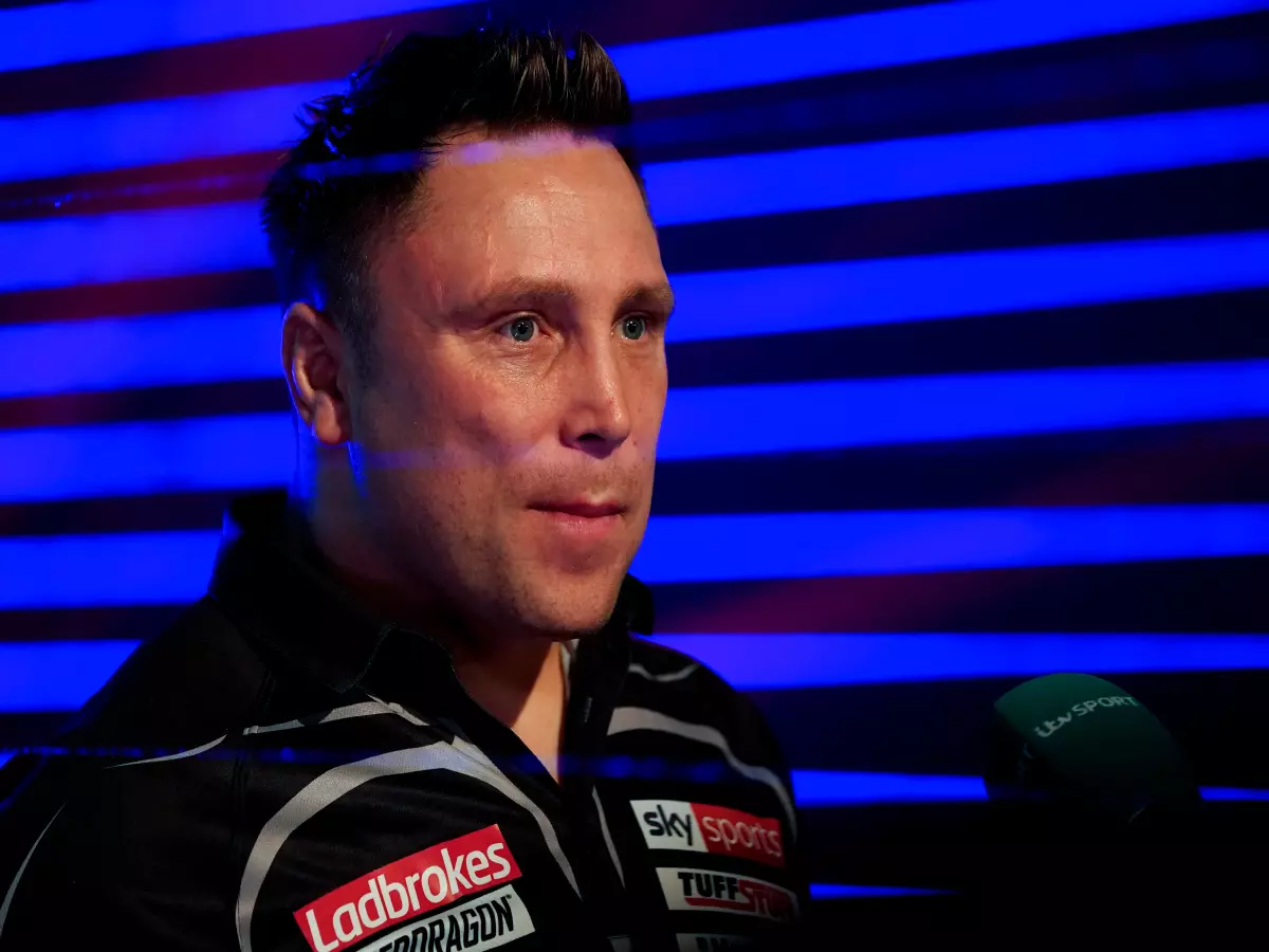 Gerwyn Price during day three of the Ladbrokes UK Open 2021 tournament at the Marshall Arena, Milton Keynes. Picture date: Sunday March 7, 2021.