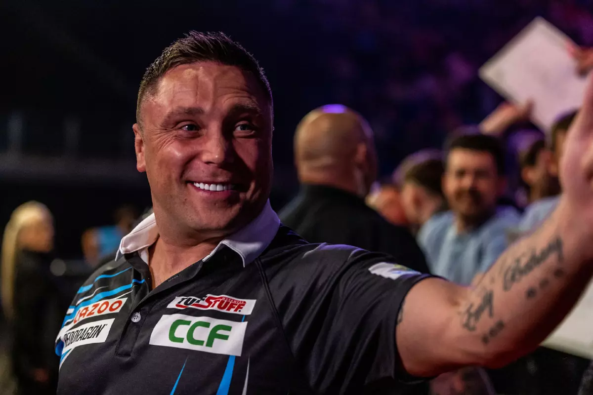 Gerwyn Price after winning Players Championship 18 - Aug 2023