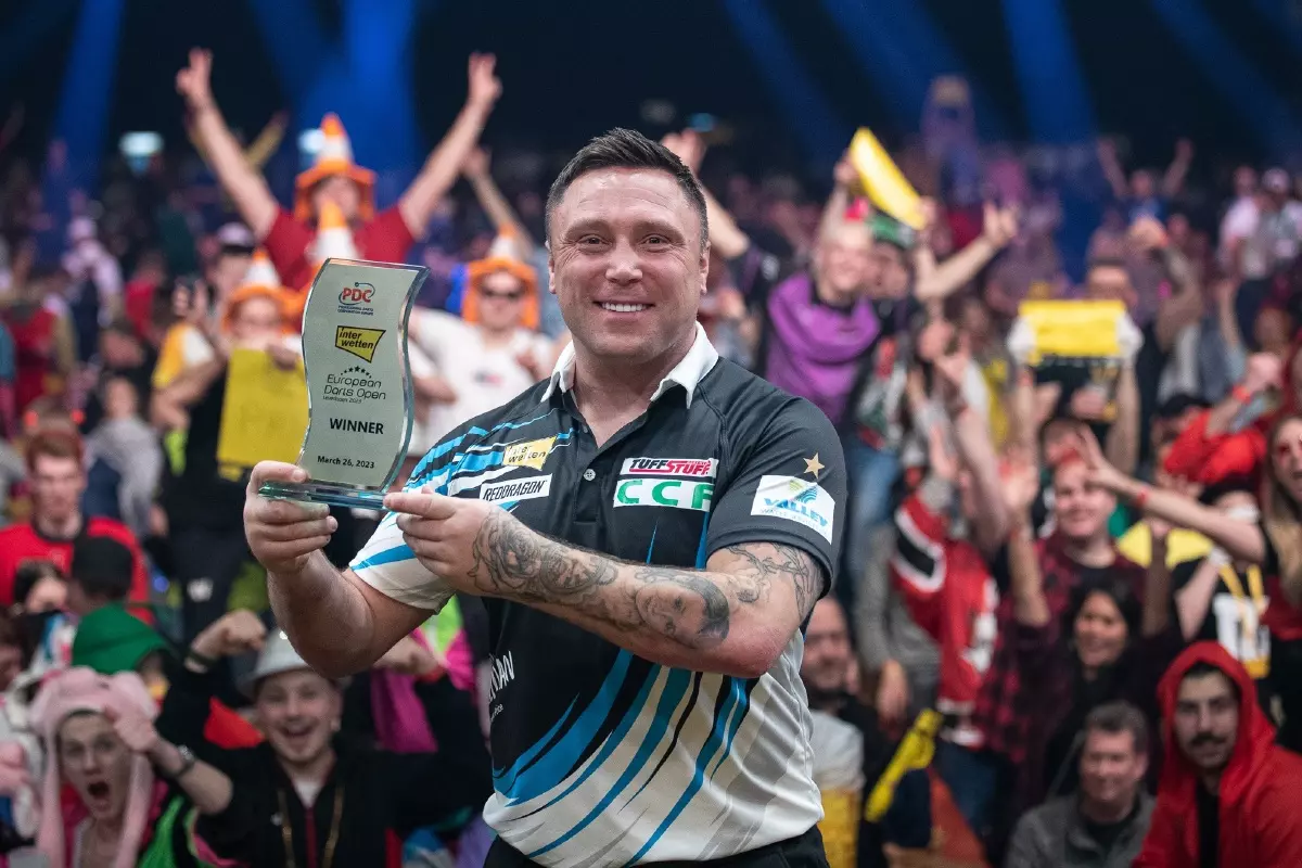 Gerwyn Price neat Dirk van Duijvenbode to win the European Darts Open - March 2023