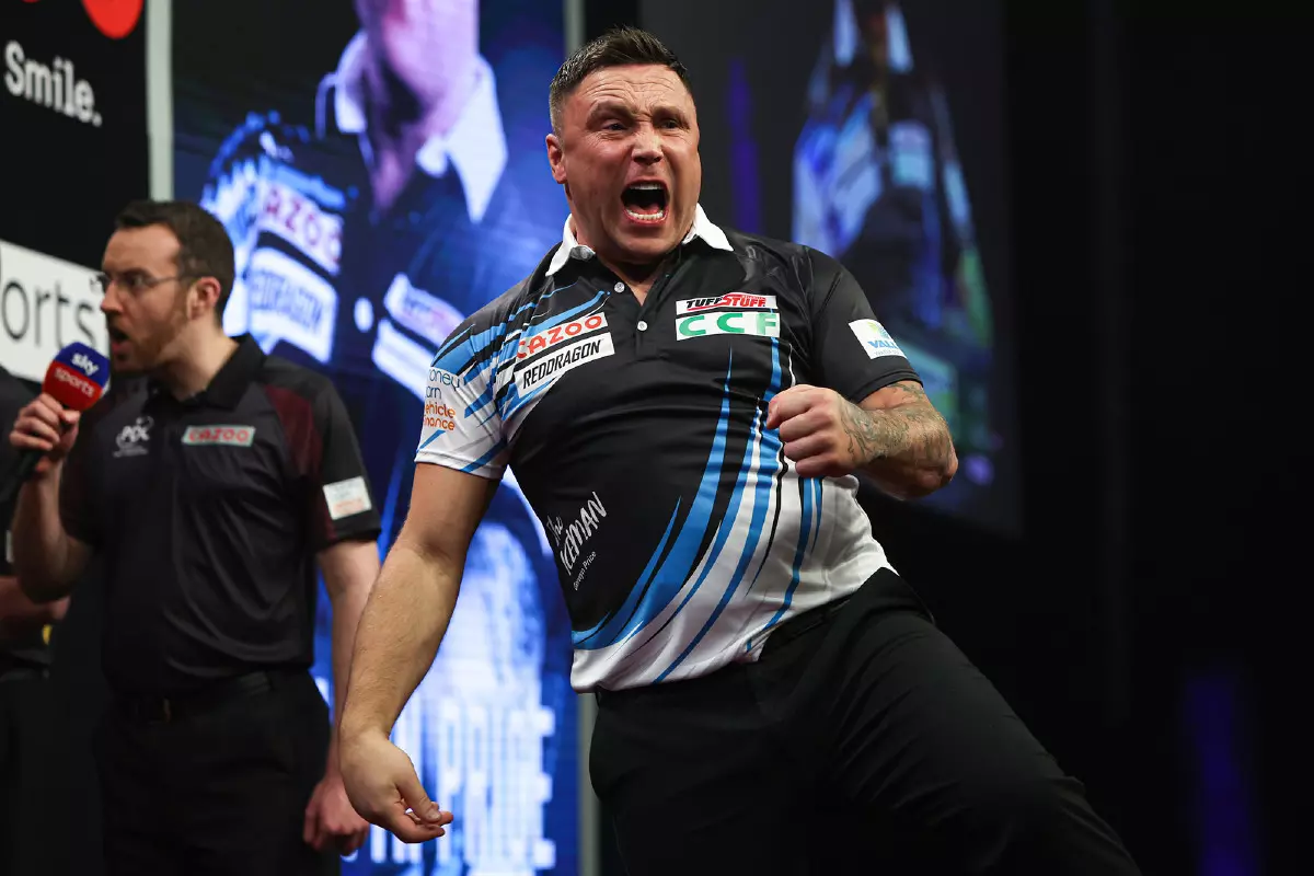 Gerwyn Price in Premier League action