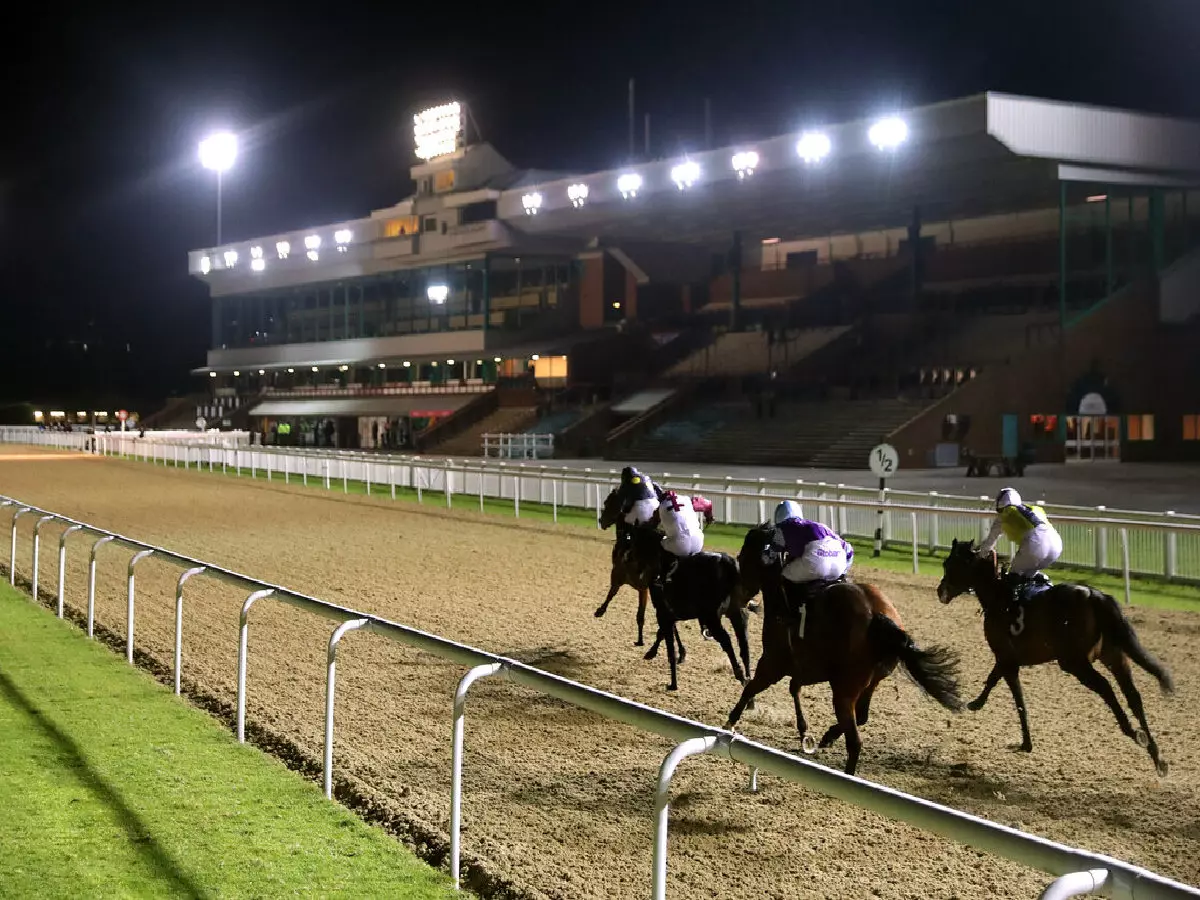 Global Response ridden by PJ McDonald (left) on their way to winning the Betway Novice Stakes, at Wolverhampton Racecourse.