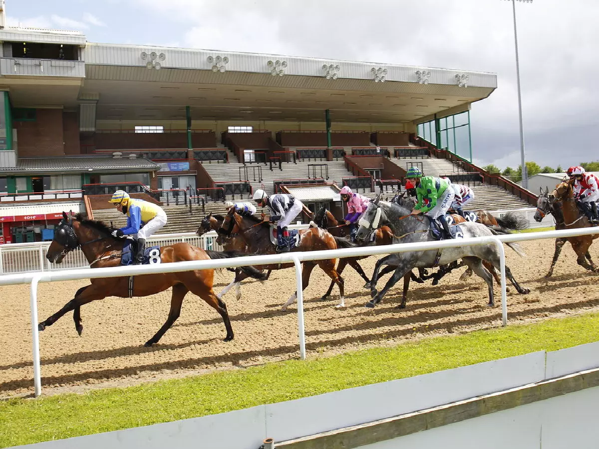 Golden Force ridden by Stevie Donohoe wins the Laxenby Handicap at Wolverhampton Racecourse.