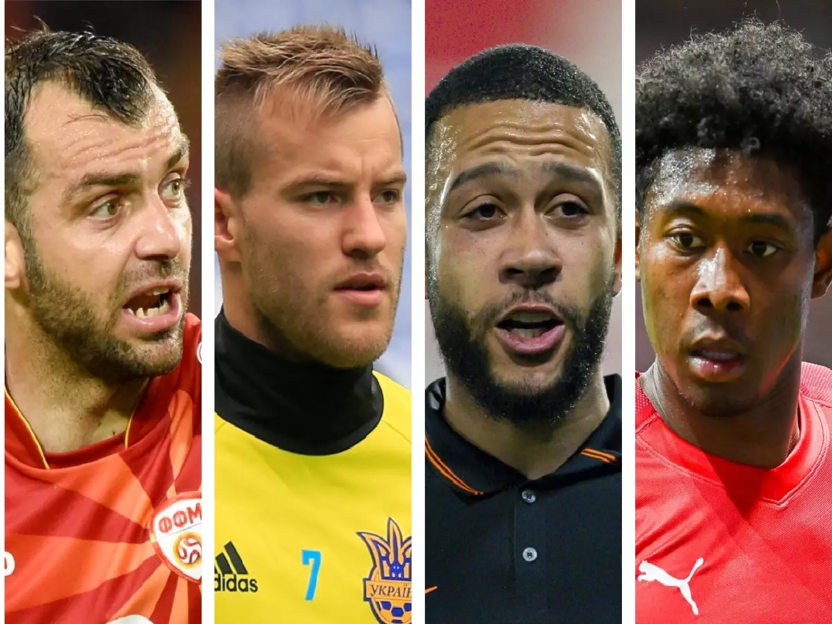 Goran Pandev Andriy Yarmolenko Memphis Depay David Alaba