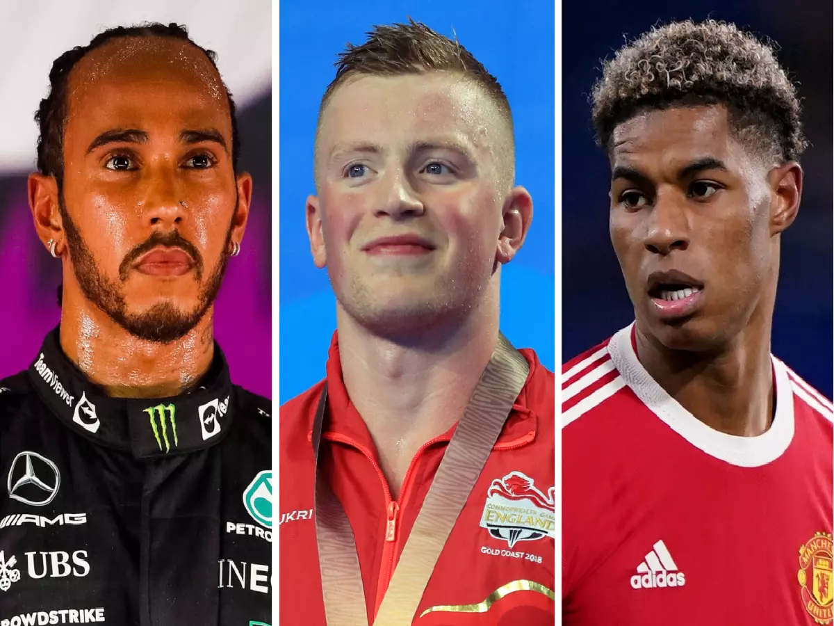 Lewis Hamilton Adam Peaty Marcus Rashford
