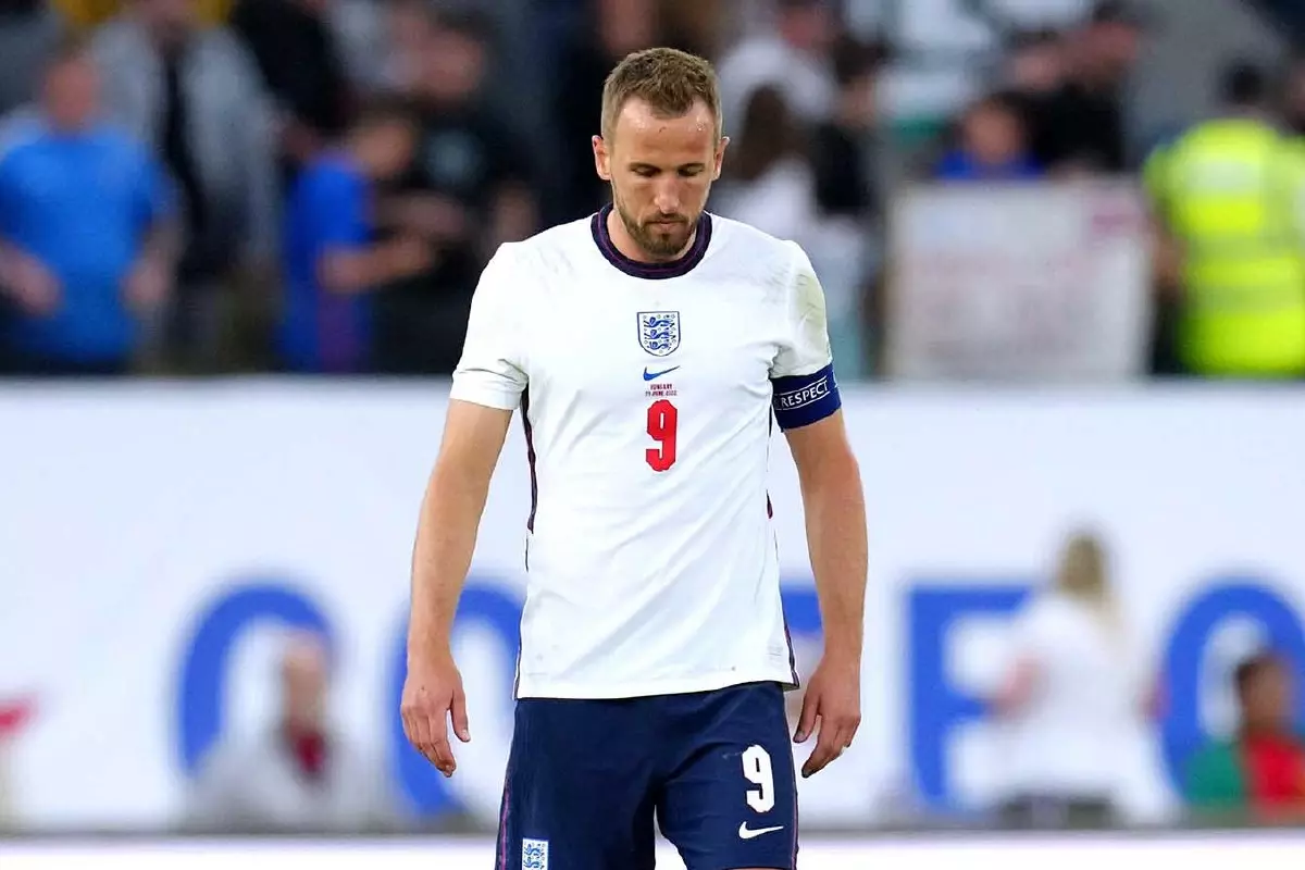 Harry Kane dejected after England defeat to Hungary