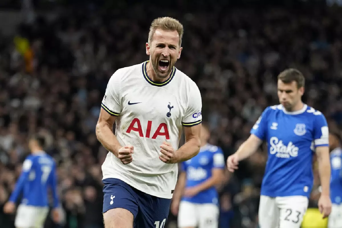 Harry Kane scores against Everton - Oct 2022