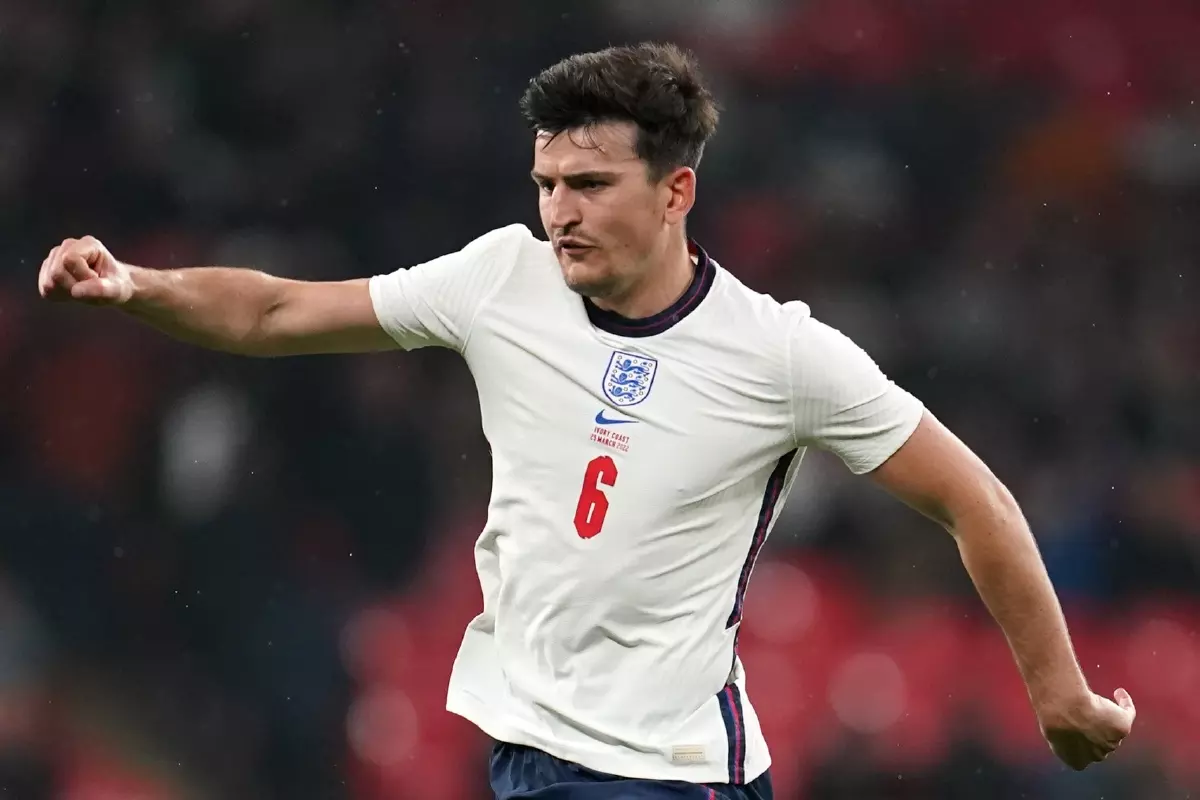 Harry Maguire in action for England against Ivory Coast