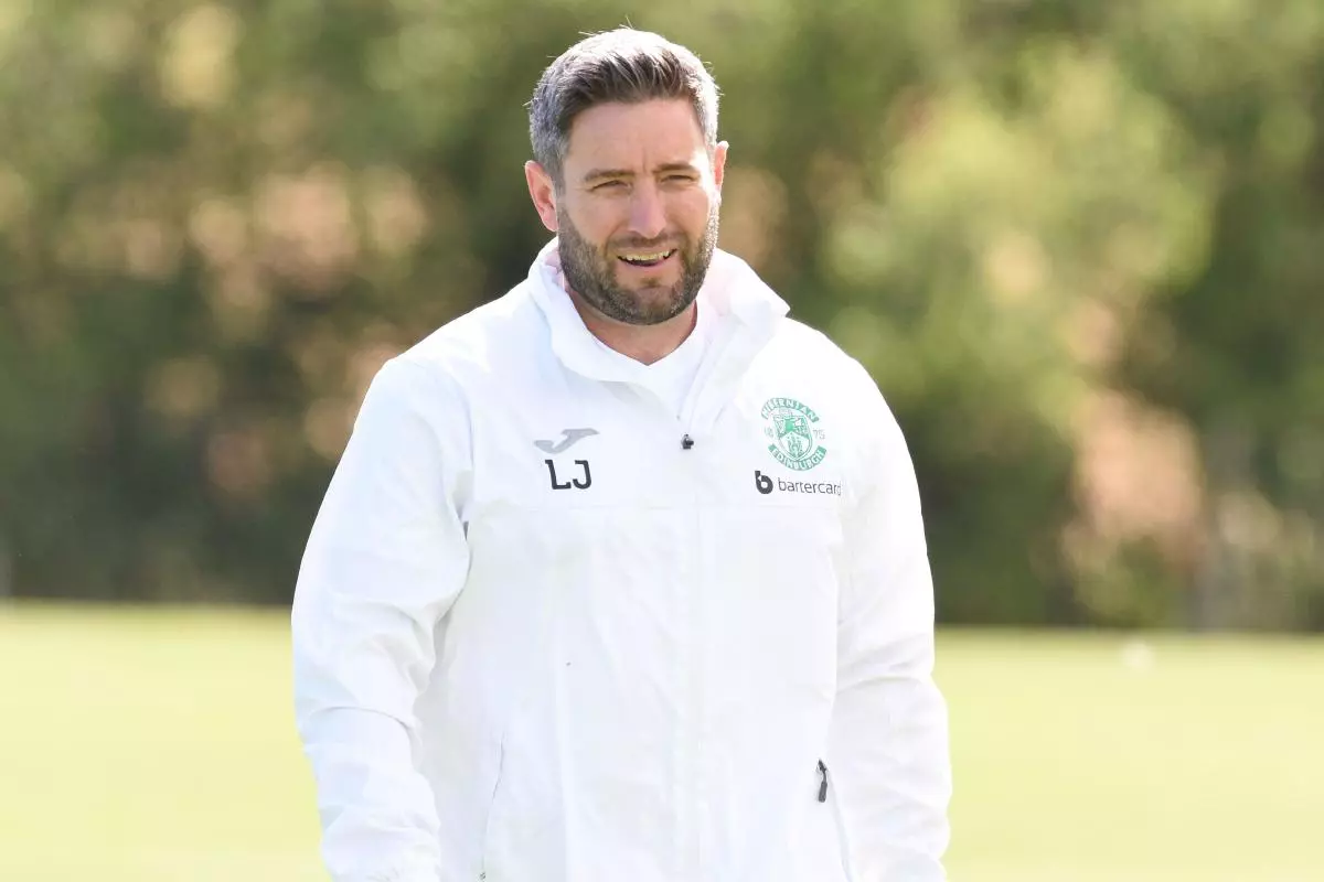 Hibernian FC manager Lee Johnson