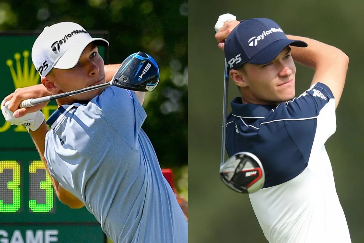 The Hojgaard twins, Nicolai (L) and Rasmus (R).