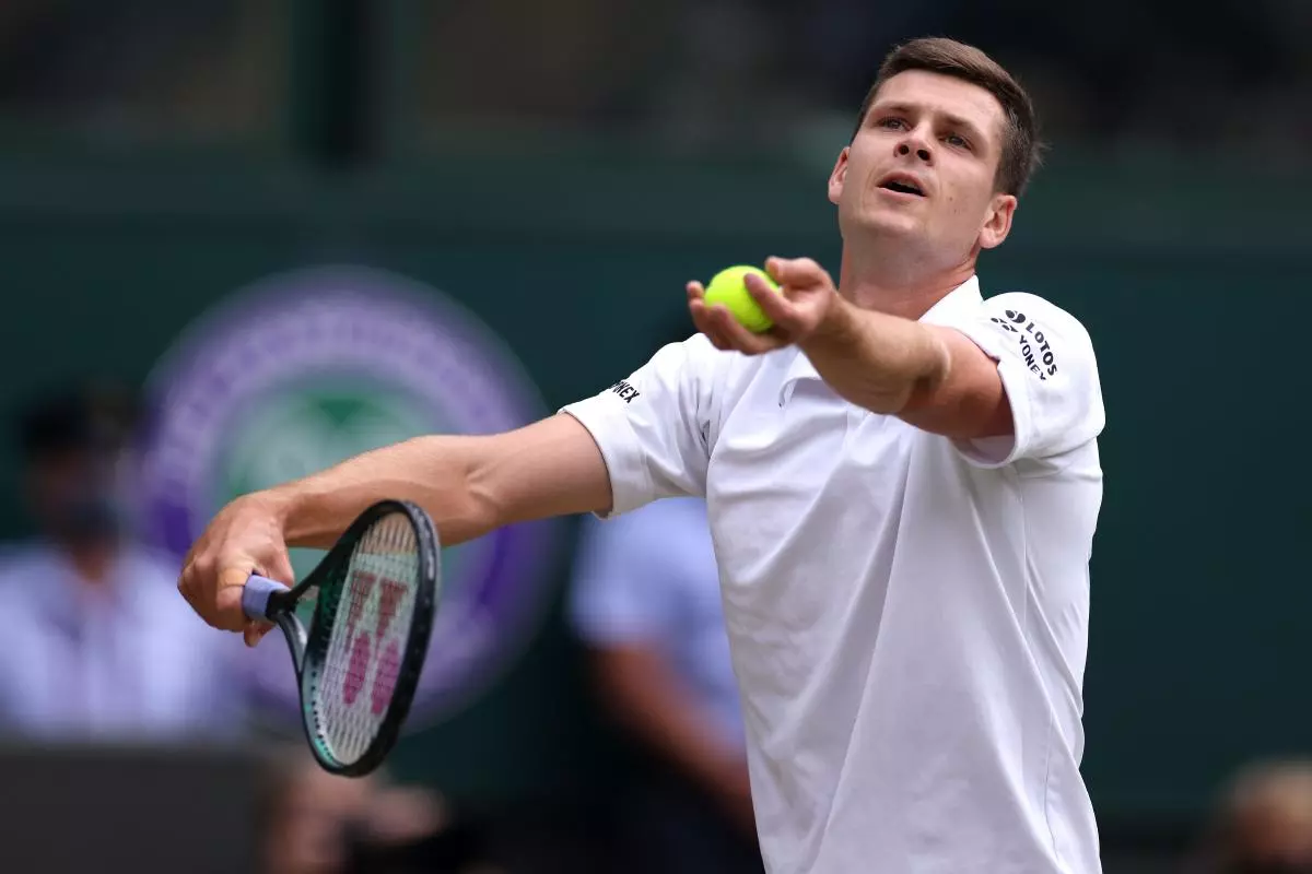 Hubert Hurkacz at Wimbledon