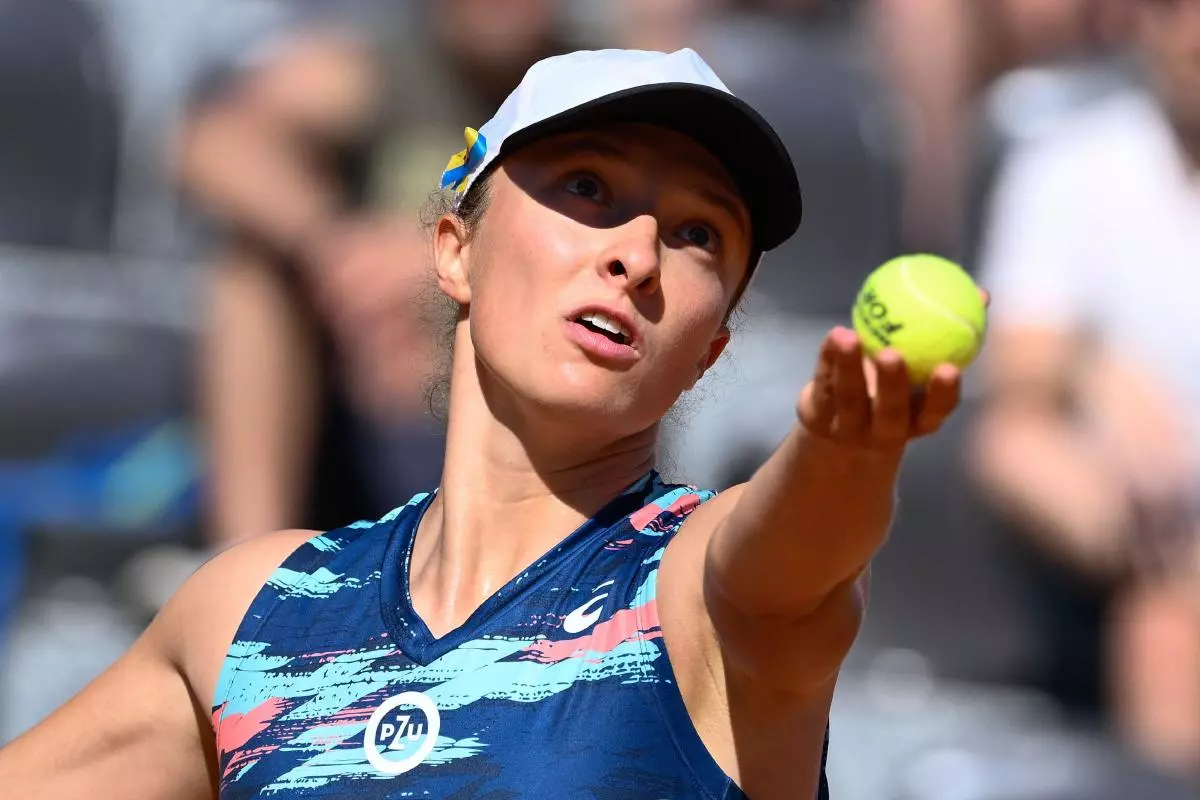 Iga Swiatek (POL) during the quarter finals