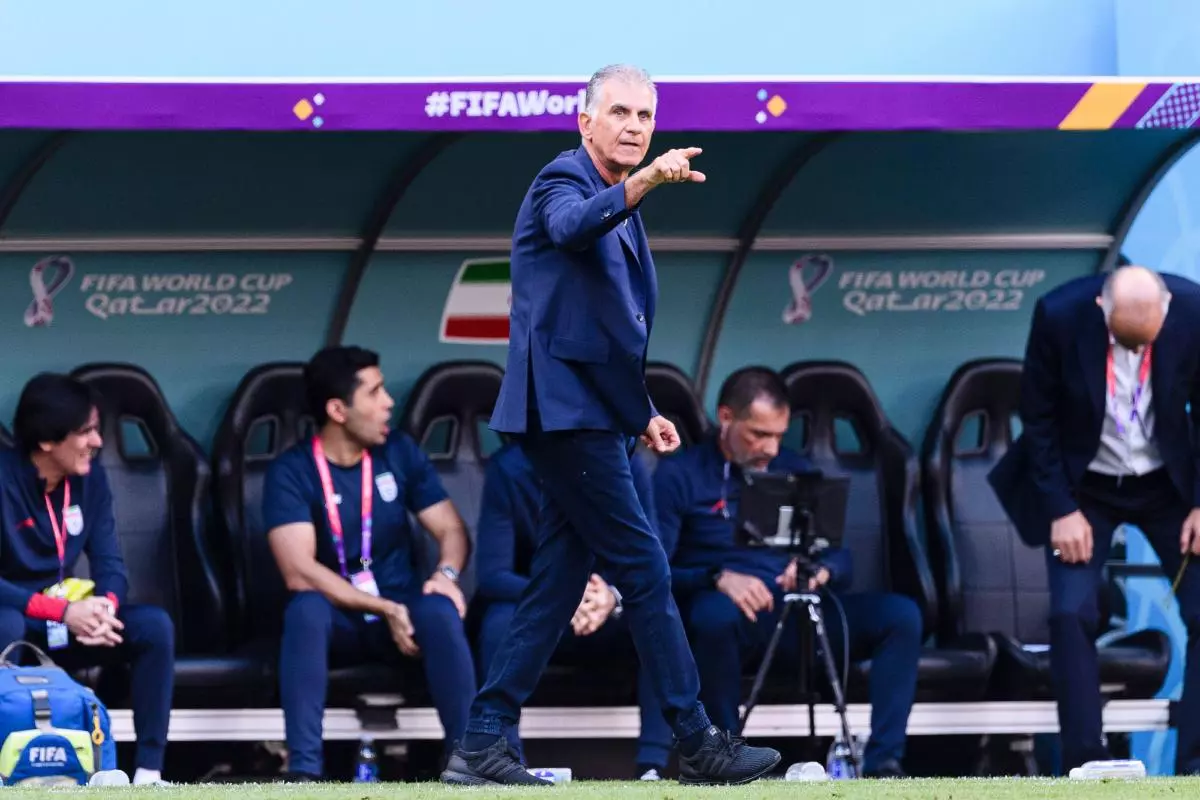Iran Head Coach Carlos Queiroz during the match between Wales and Iran