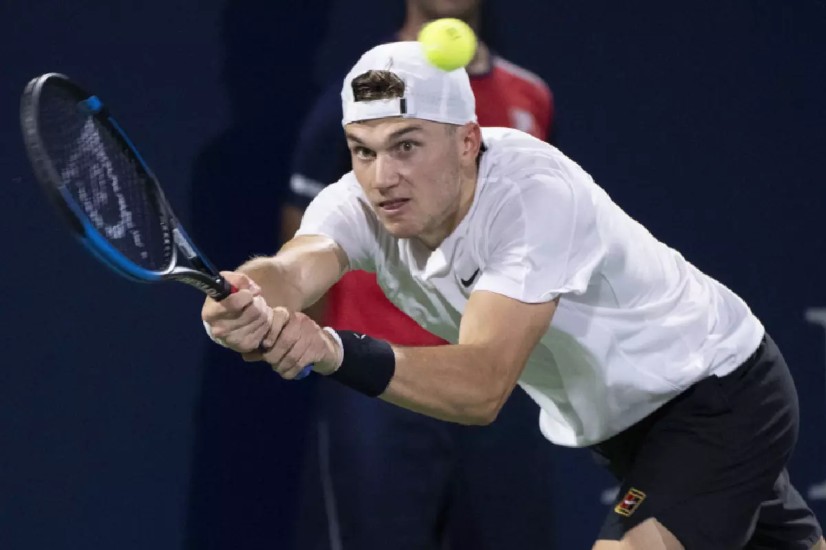 Jack Draper in action - August 2022