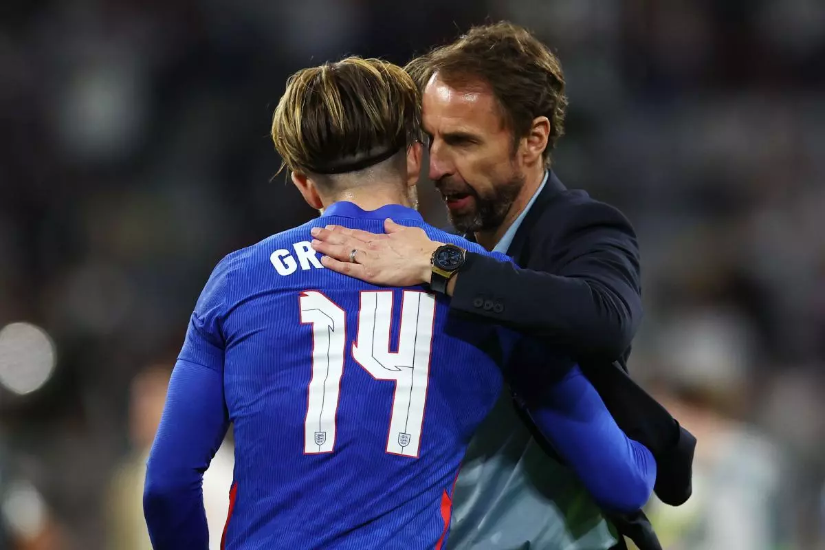 Jack Grealish and England boss Gareth Southgate