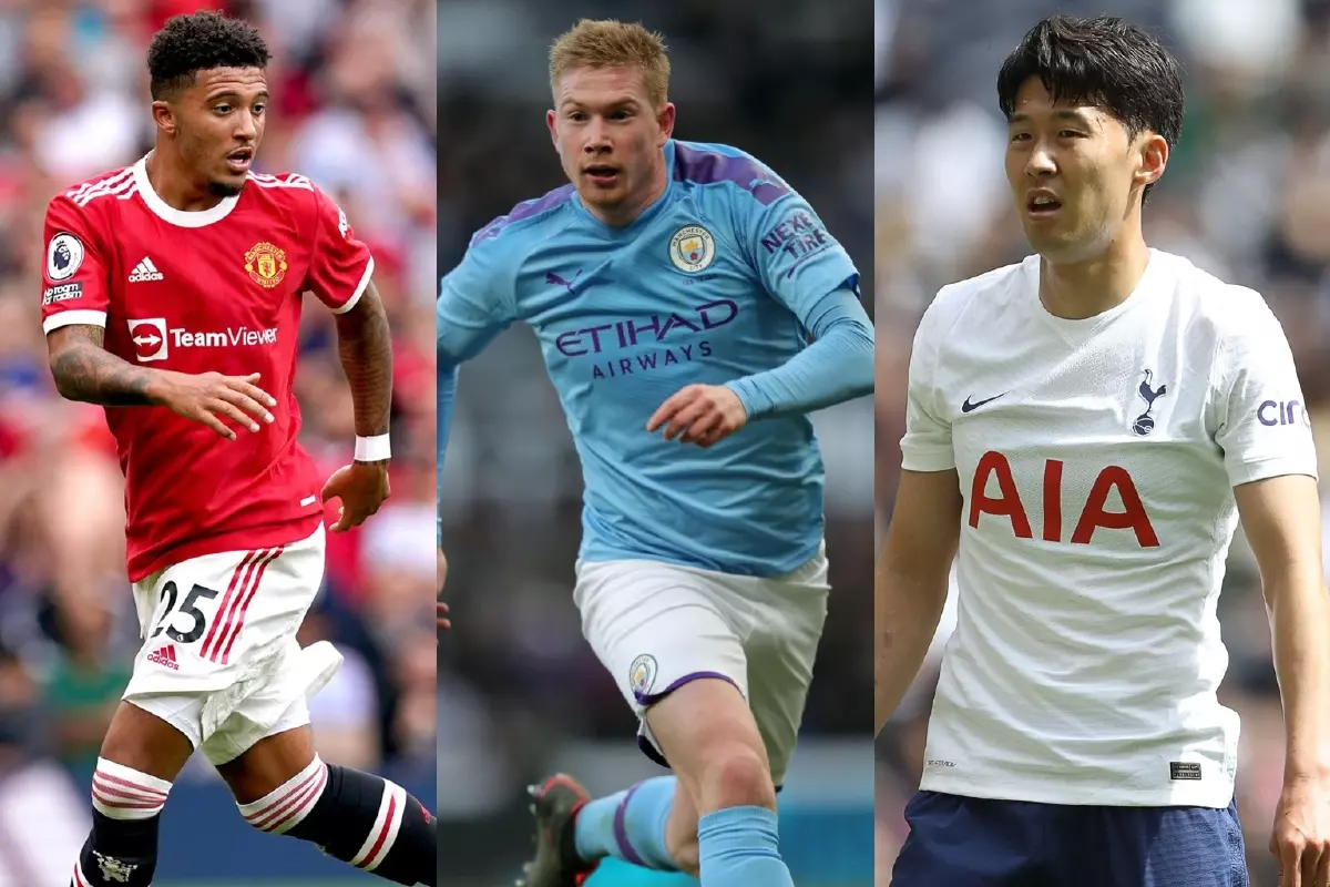 Jadon Sancho, Kevin De Bruyne, Heung-min Son