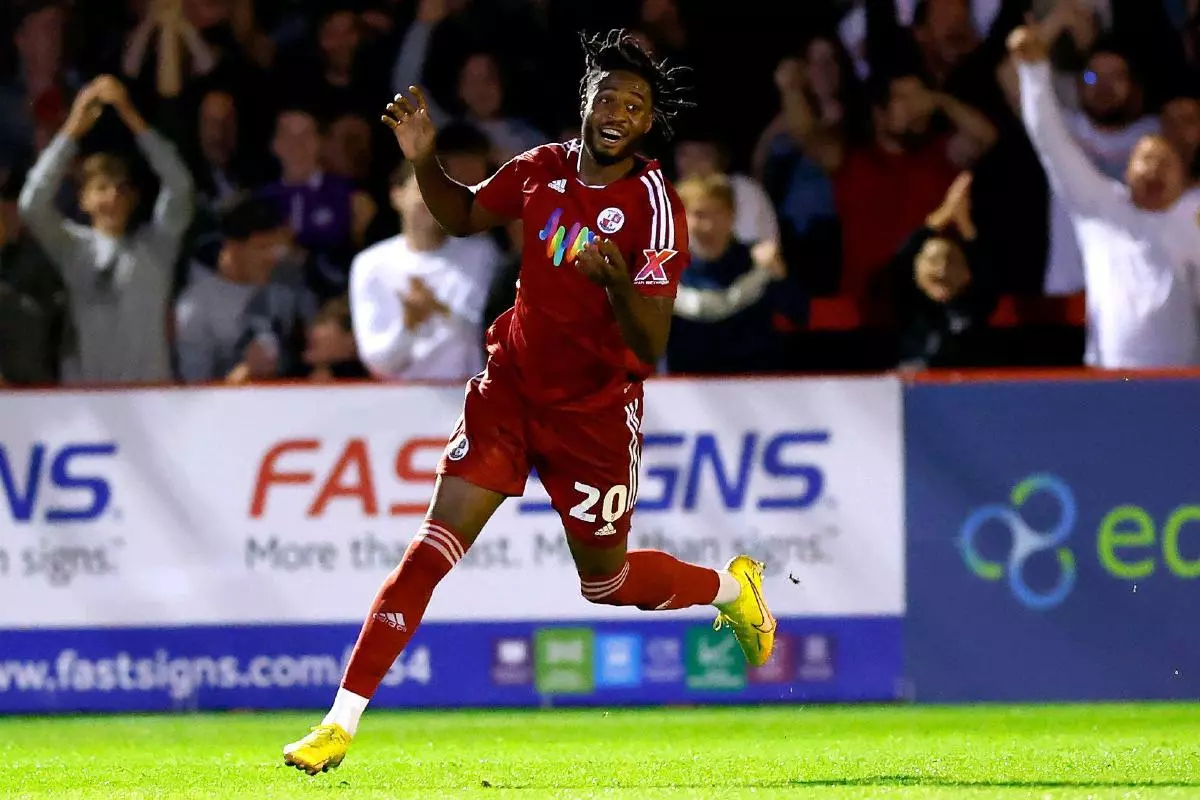 James Balagizi scores for Crawley
