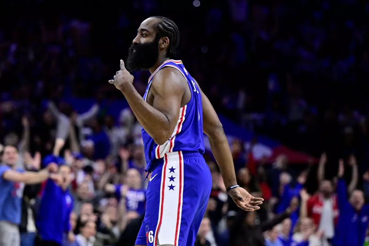 James Harden in NBA playoffs game two for Philadelphia 76ers