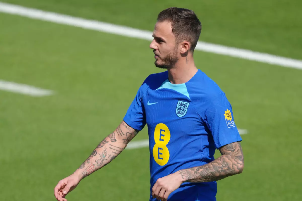 James Maddison training alone Qatar World Cup Nov 22