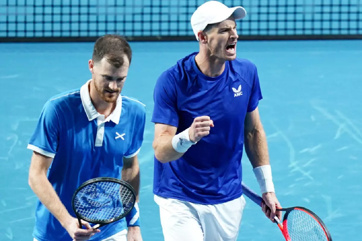 Jamie and Andy Murray in the Battle of the Brits