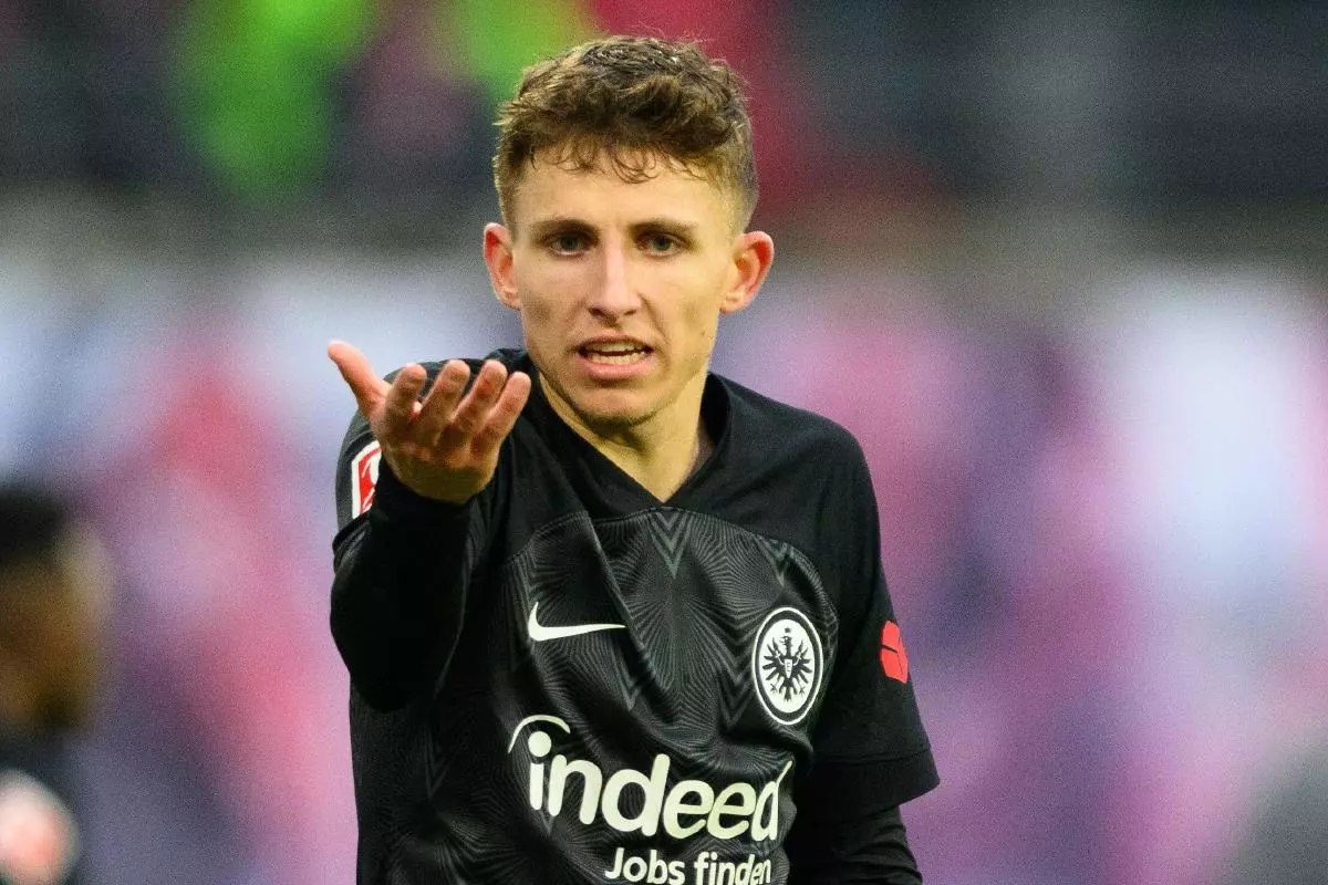 Jesper Lindstrom of Eintracht Frankfurt 25 Feb 2023