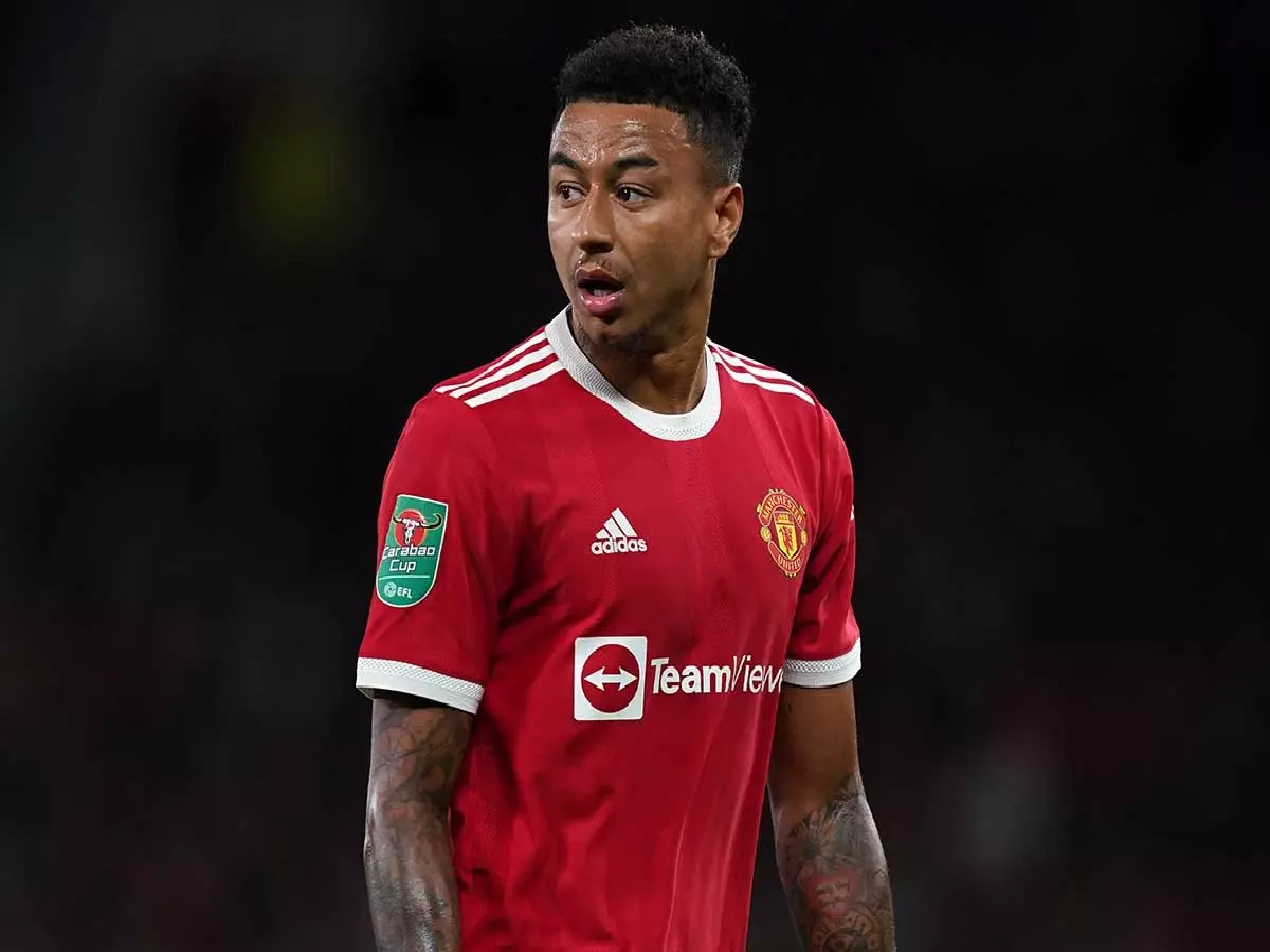 Jesse Lingard looks on for Man Utd