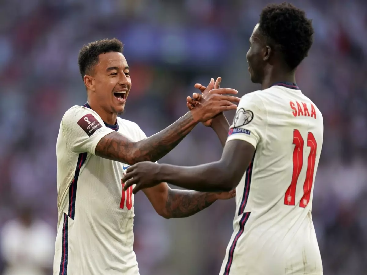 Jesse Lingard and Bukayo Saka England vs Andorra Sep21