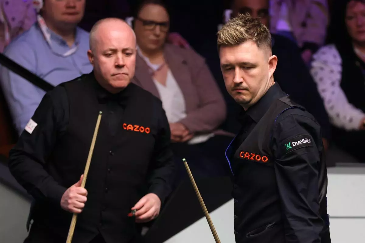 John Higgins (left) and Kyren Wilson