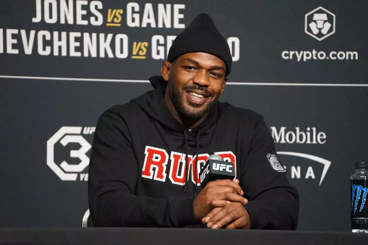 Jon Jones speaks to the media