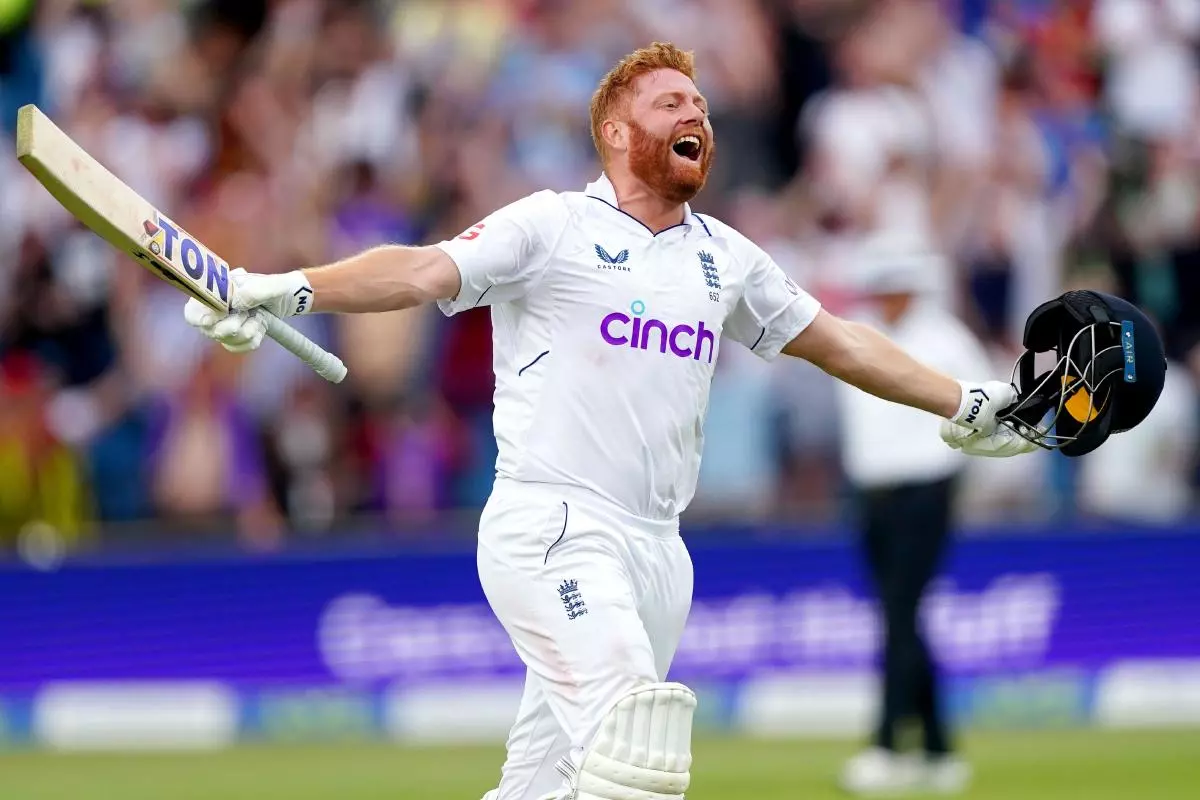 Jonny Bairstow celebrates century for England