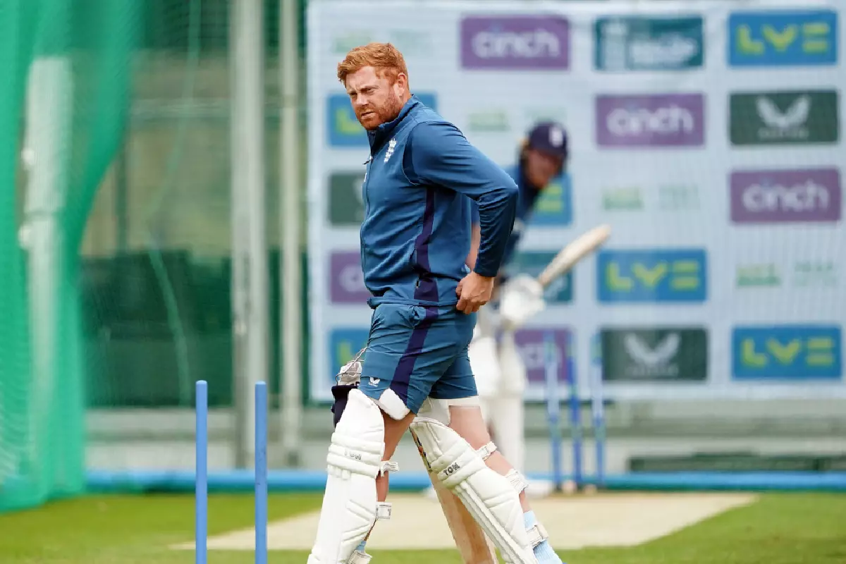 Jonny Bairstow in training