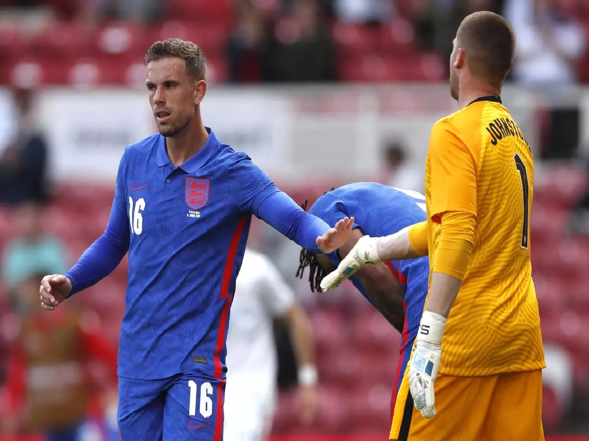 Jordan Henderson Sam Johnstone England Jun21