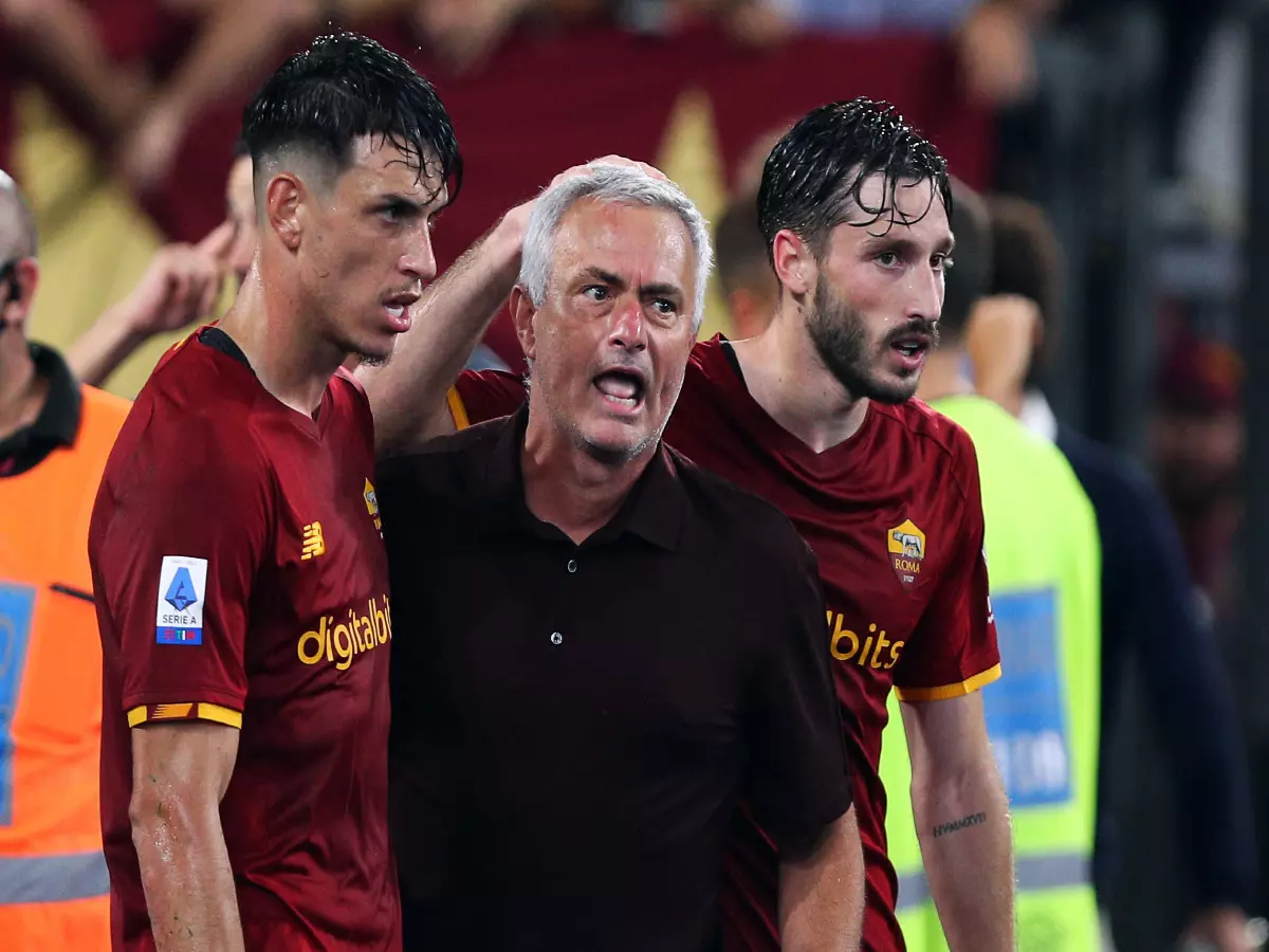 Jose Mourinho, AS Roma, celebration, Serie A