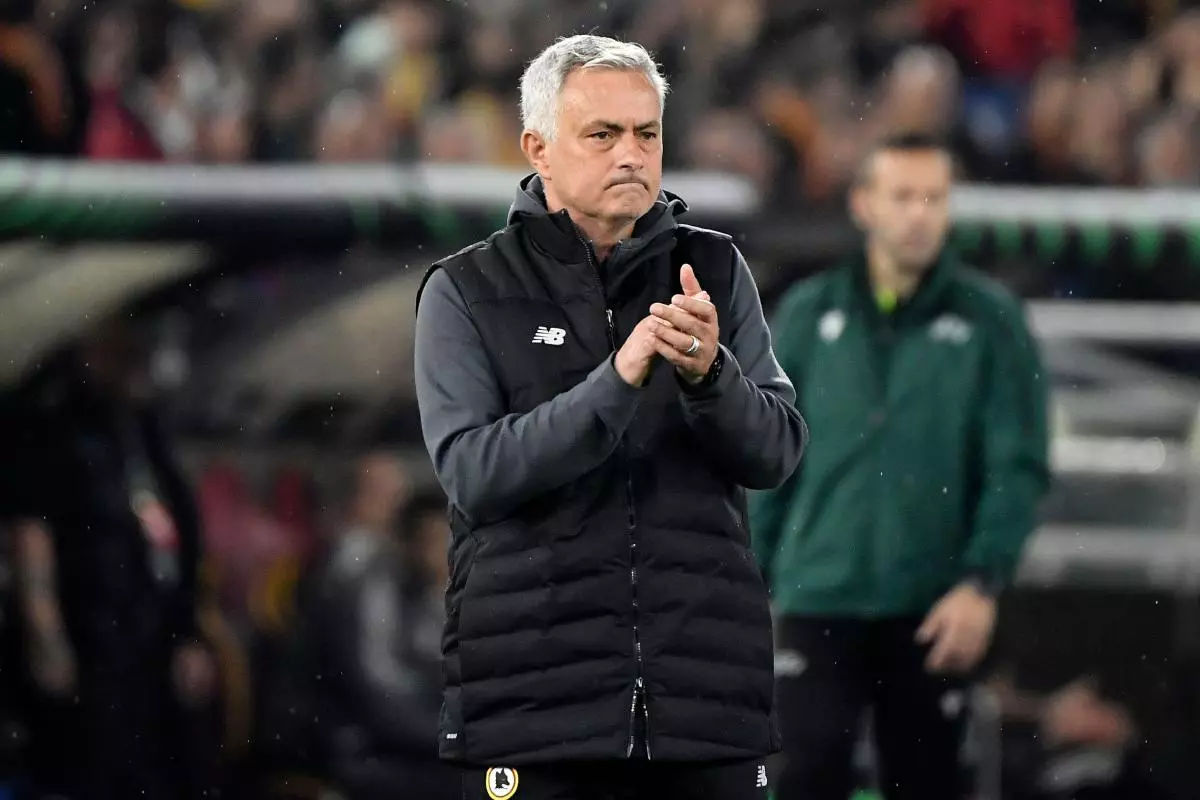 Jose Mourinho watches Roma Europa Conference League semi-final