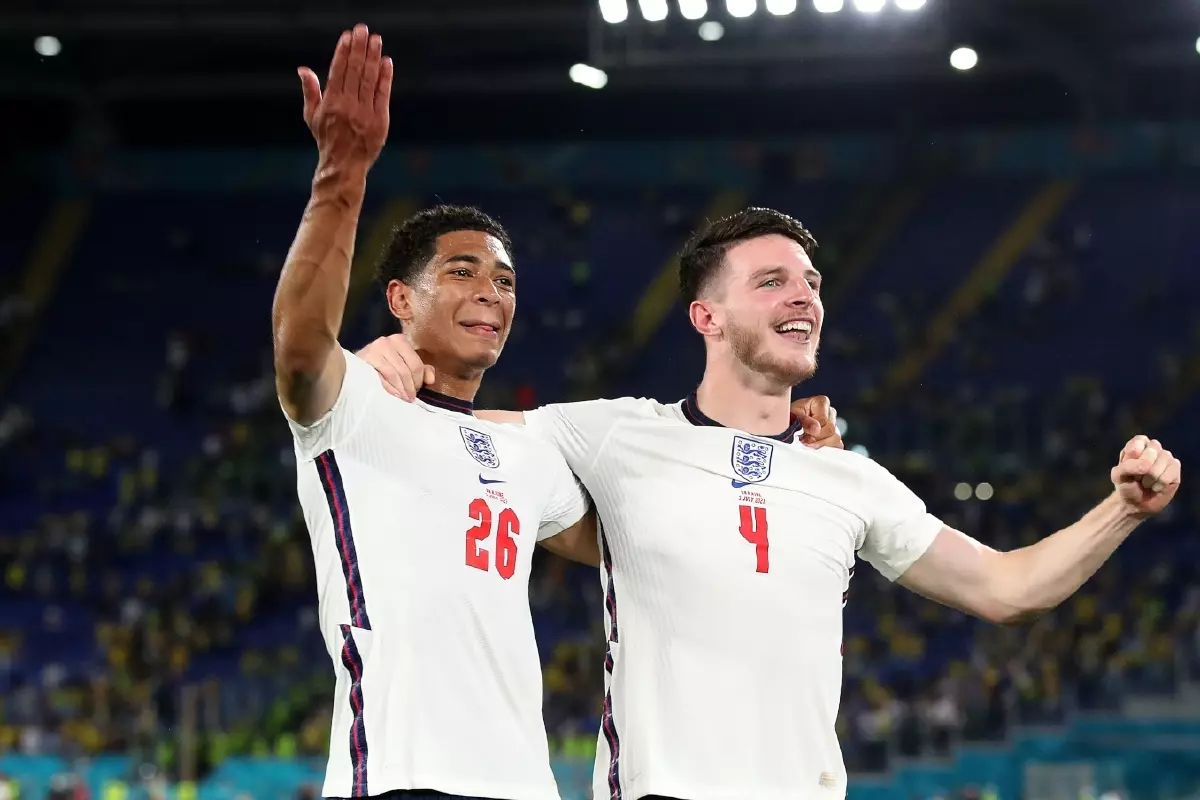Jude Bellingham Declan Rice England Jul21
