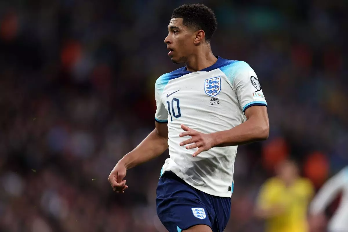 Jude Bellingham of England in action