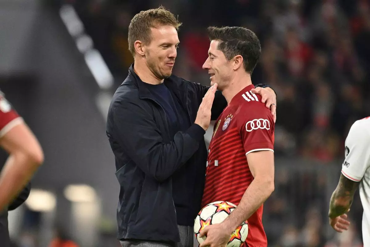 Julian Nagelsmann and Robert Lewandowski