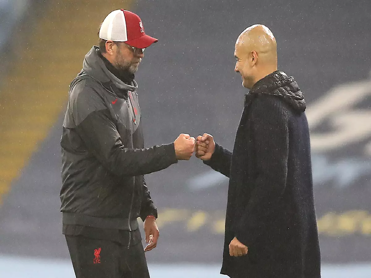 Jurgen Klopp and Pep Guardiola