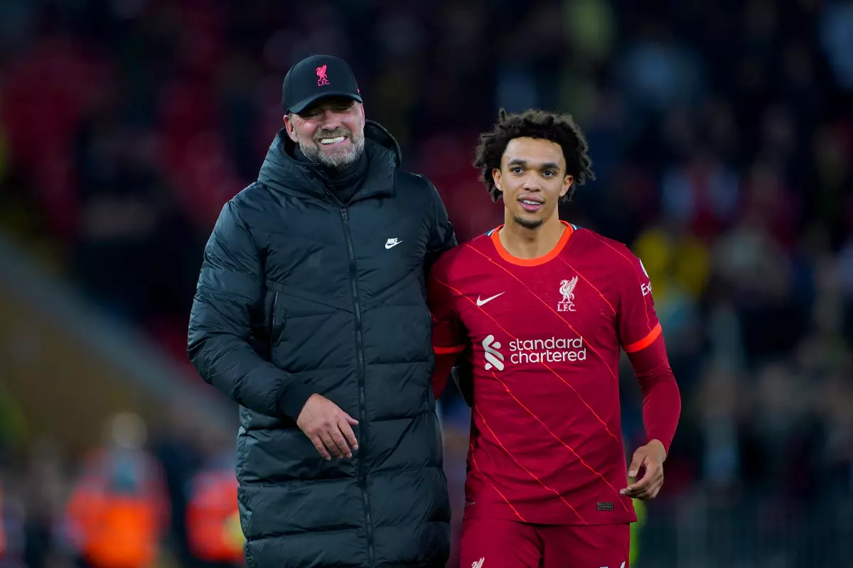 Jurgen Klopp and Trent Alexander-Arnold