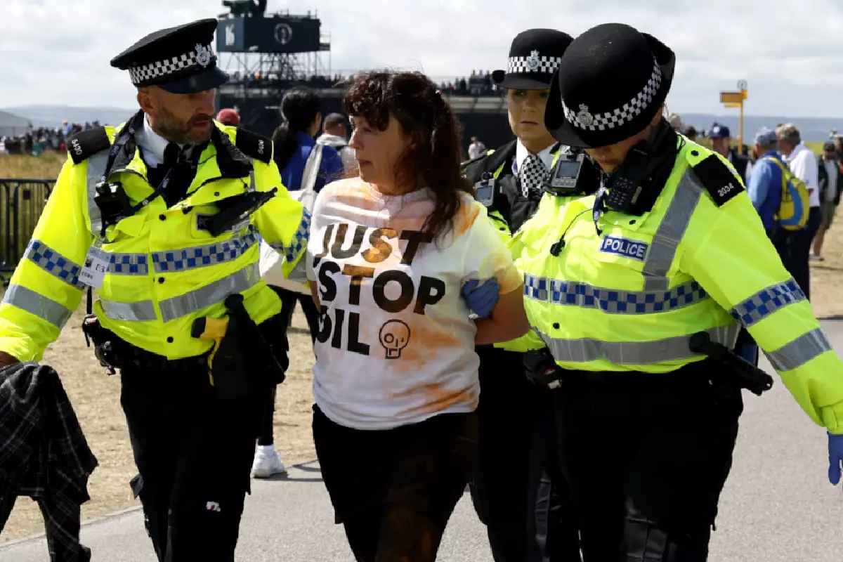 Just Stop Oil protests at Open Championship