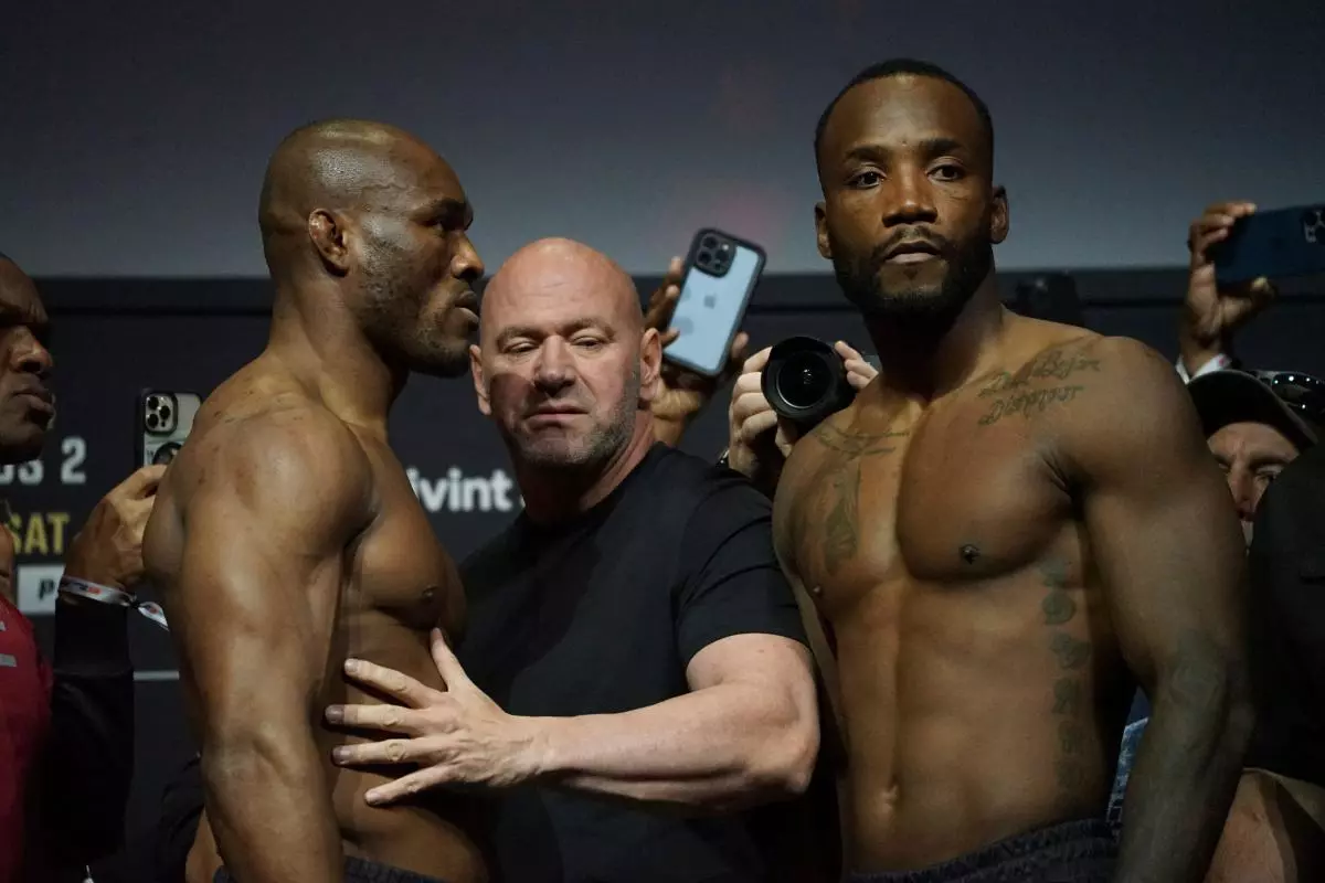 Kamaru Usman faces off with Leon Edwards