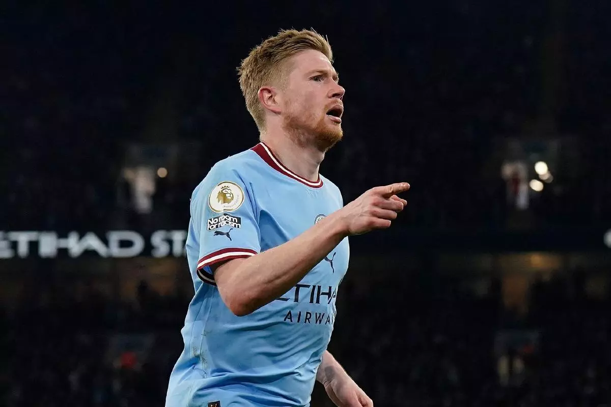 Kevin De Bruyne of Manchester City 26 Apr 2023