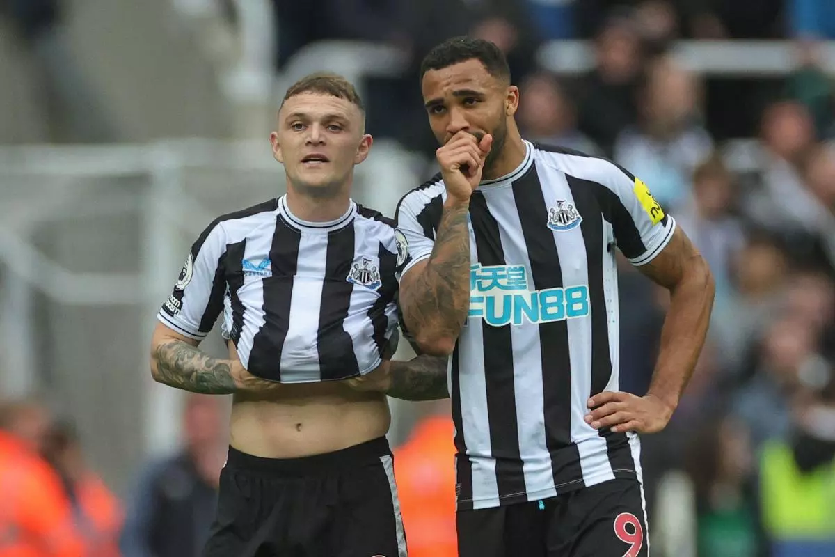 Kieran Trippier and Callum Wilson of Newcastle 30 Apr 2023
