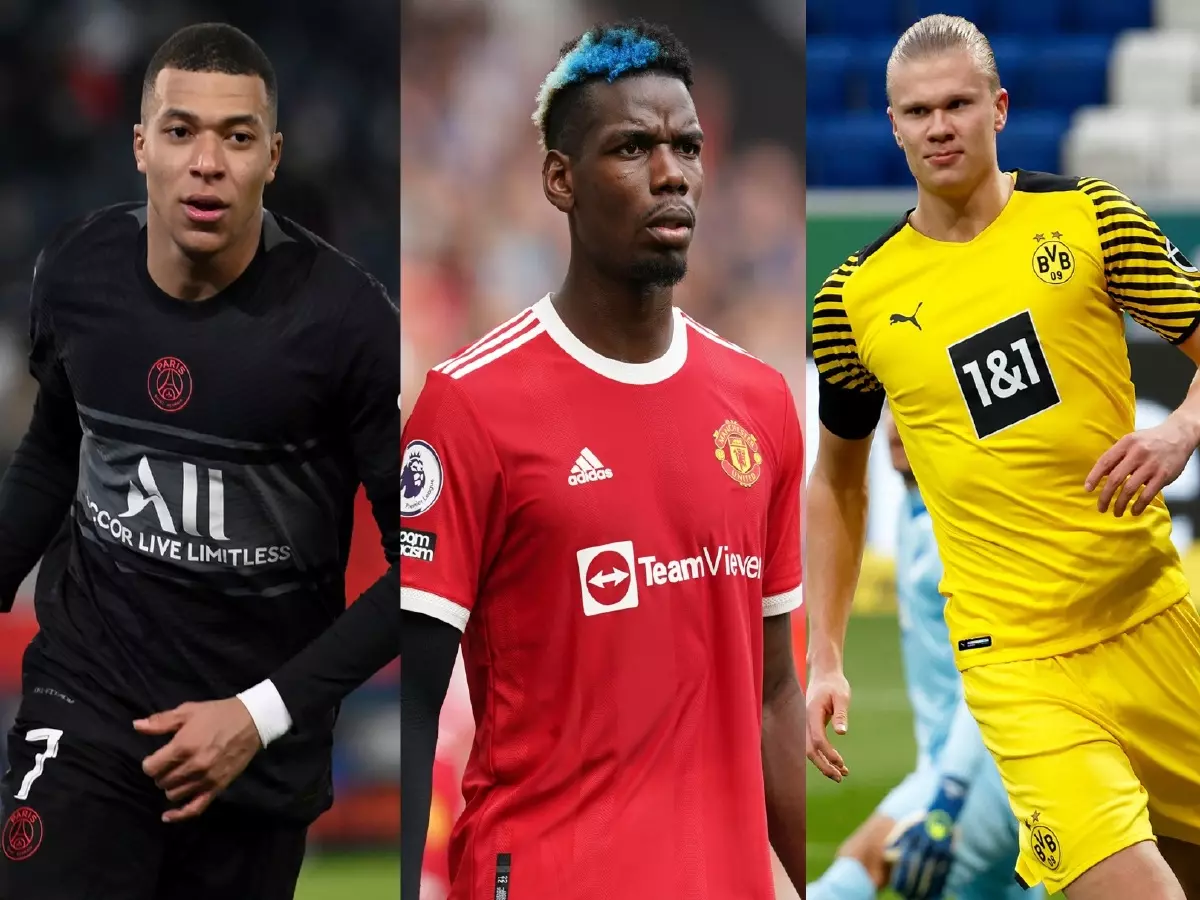 Kylian Mbappe, Paul Pogba, Erling Haaland