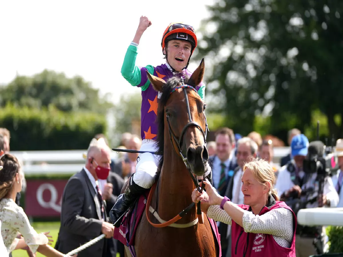 Lady Bowthorpe and Kieran Shoemark win the Nassau Stakes at Goodwood