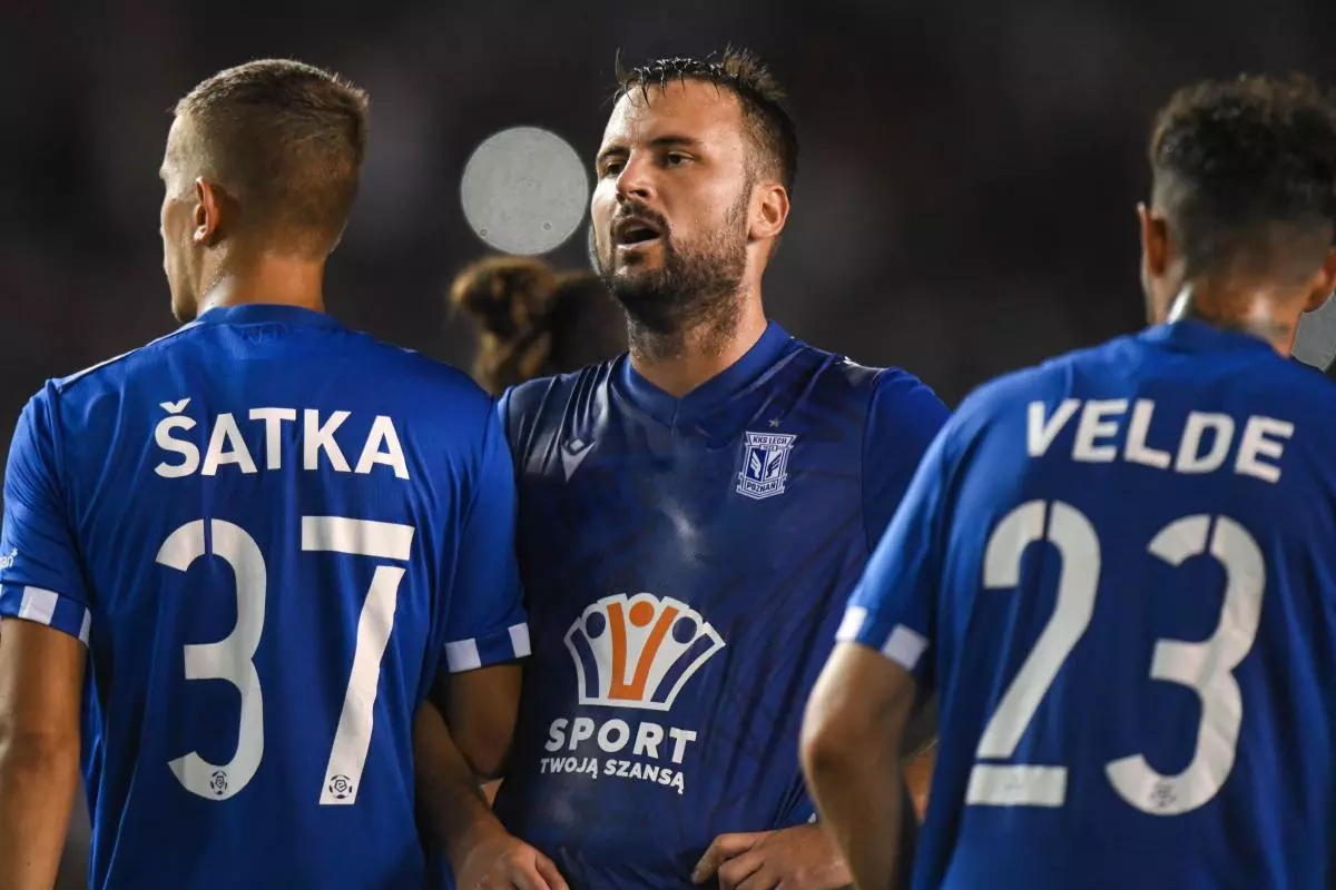 Lech Poznan in Champions League qualifying action