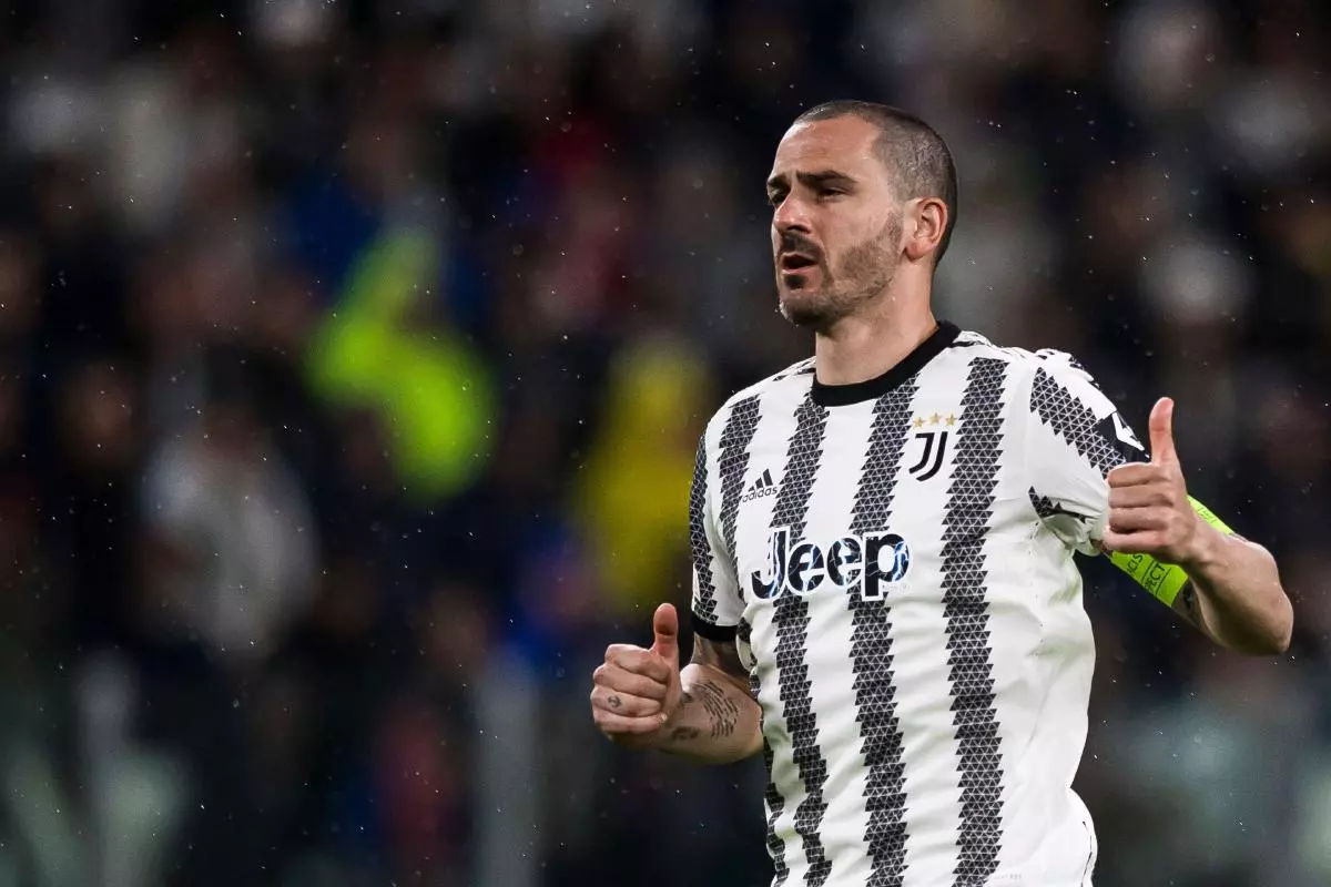 Leonardo Bonucci of Juventus FC gestures during the UEFA Europa League semifinal - May 2023