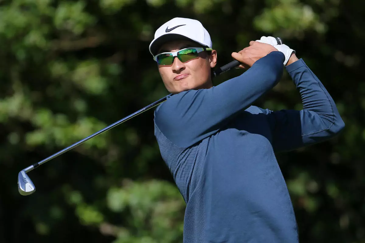 China's Li Haotong tees off
